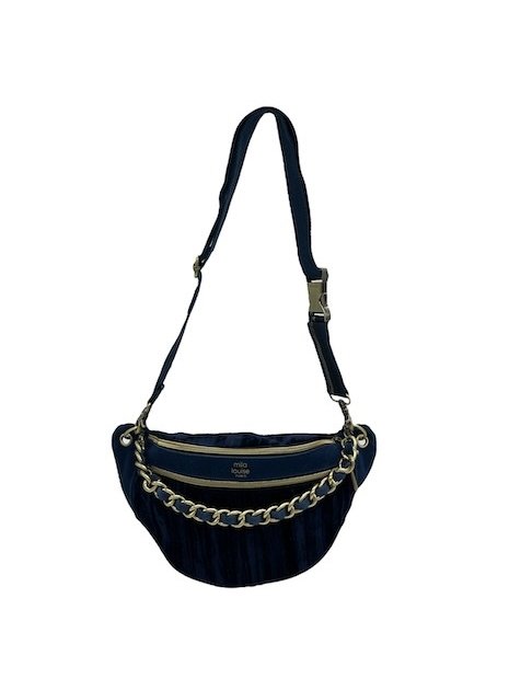 Mila Louise PETRA M VFR - TOILE/CUIR - ENCRE banane m petra sacs-a-mains