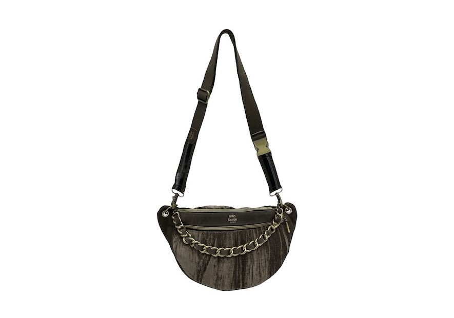 Mila Louise PETRA M VFR - TOILE/CUIR - TAUPE banane m petra Sacs à mains