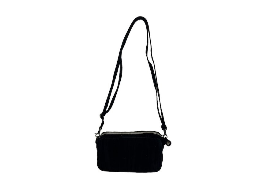 Mila Louise TROTTY VFR - TOILE/CUIR - NOIR mini sac mila louise trotty vfr velours Sacs à mains