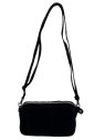 Mila Louise TROTTY VFR - TOILE/CUIR - NOIR mini sac mila louise trotty vfr velours sacs-a-mains