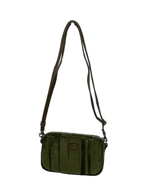 Mila Louise TROTTY VFR - TOILE/CUIR - KIWI mini sac mila louise trotty vfr velours sacs-a-mains