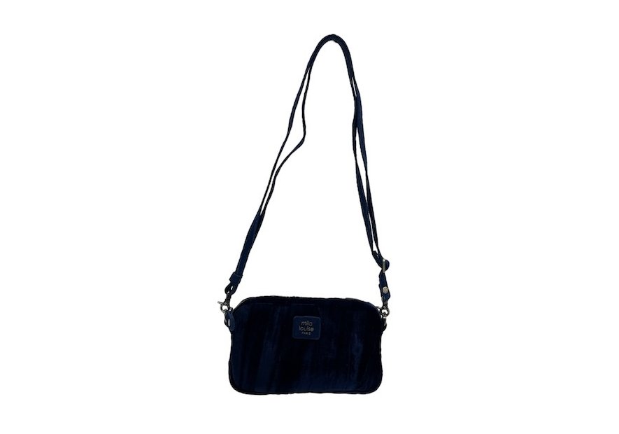 Mila Louise TROTTY VFR - TOILE/CUIR - ENCRE  mini sac mila louise trotty vfr velours Sacs à mains