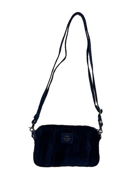 Mila Louise TROTTY VFR - TOILE/CUIR - ENCRE  mini sac mila louise trotty vfr velours Sacs à mains