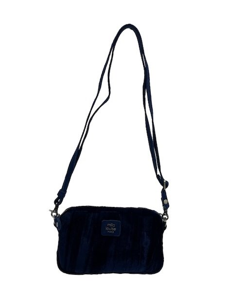 Mila Louise TROTTY VFR - TOILE/CUIR - ENCRE  mini sac mila louise trotty vfr velours sacs-a-mains