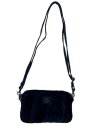 Mila Louise TROTTY VFR - TOILE/CUIR - ENCRE  mini sac mila louise trotty vfr velours sacs-a-mains