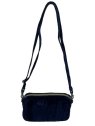 Mila Louise TROTTY VFR - TOILE/CUIR - ENCRE  mini sac mila louise trotty vfr velours sacs-a-mains