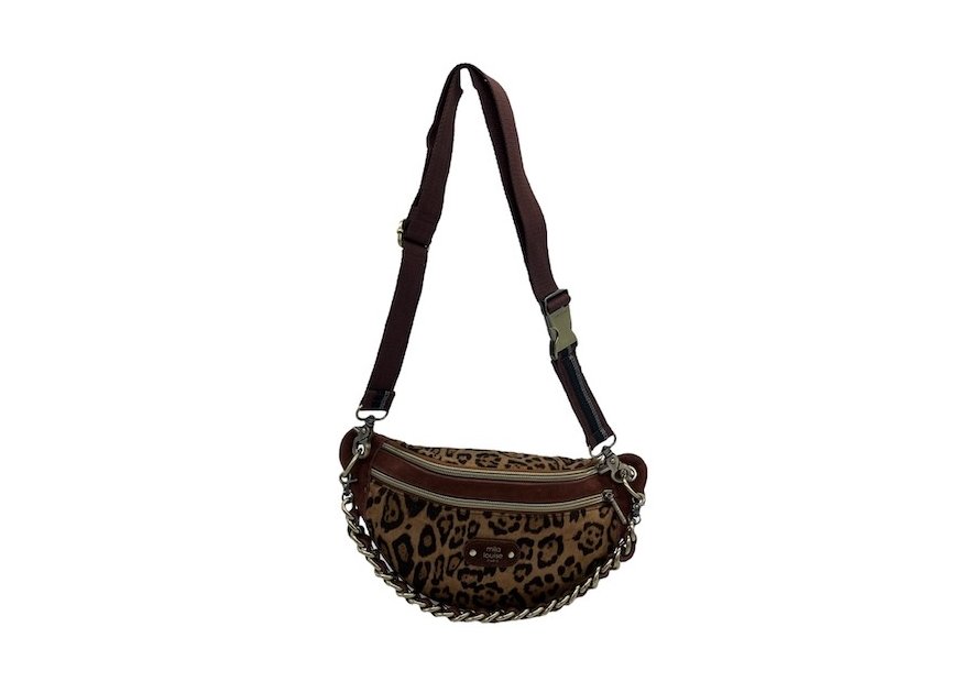 Mila Louise PETRA LP1 - TOILE/CUIR - COGNAC banane l petra Sacs à mains