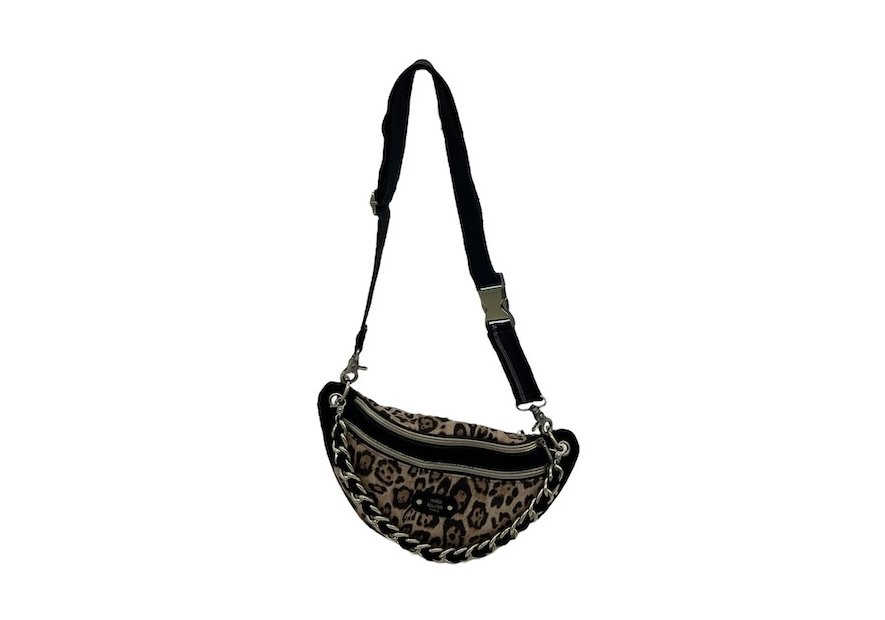 Mila Louise PETRA LP1 - TOILE/CUIR - NOIR/NU banane l petra Sacs à mains