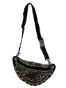 Mila Louise PETRA LP1 - TOILE/CUIR - NOIR/NU banane l petra sacs-a-mains