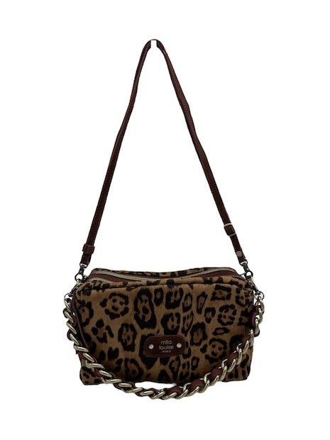 Mila Louise MAMA LP1 - TOILE/CUIR - COGNAC sac trotteur s mama sacs-a-mains