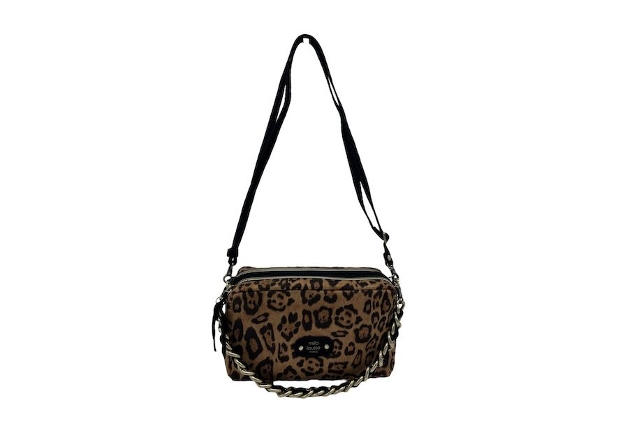 Mila Louise MAMA LP1 - TOILE/CUIR - NOIR/COG sac trotteur s mama Sacs à mains