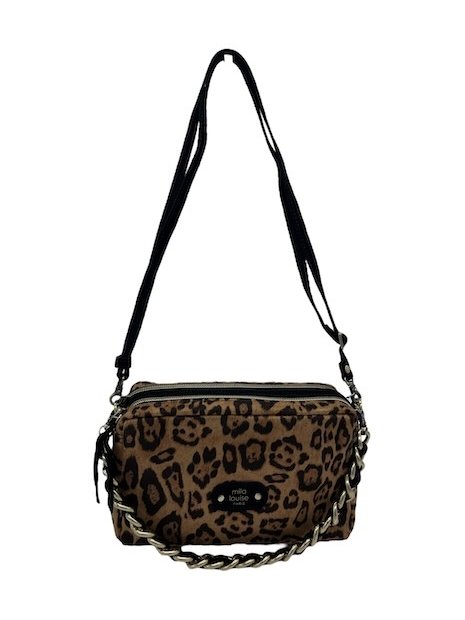Mila Louise MAMA LP1 - TOILE/CUIR - NOIR/COG sac trotteur s mama sacs-a-mains