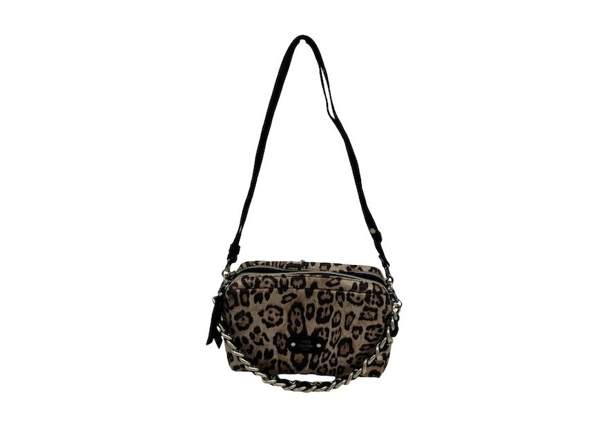 Mila Louise MAMA LP1 - TOILE/CUIR - NOIR/NUD sac trotteur s mama Sacs à mains