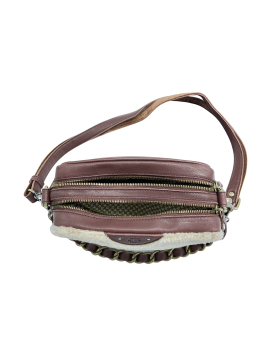 Mila Louise MAMA T - LAINE/CUIR - OCRE sac trotteur shearling mama Sacs à mains