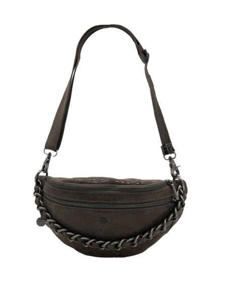 Mila Louise PETRA BB - TOILE/CUIR - TAUPE FU banane m petra Sacs à mains