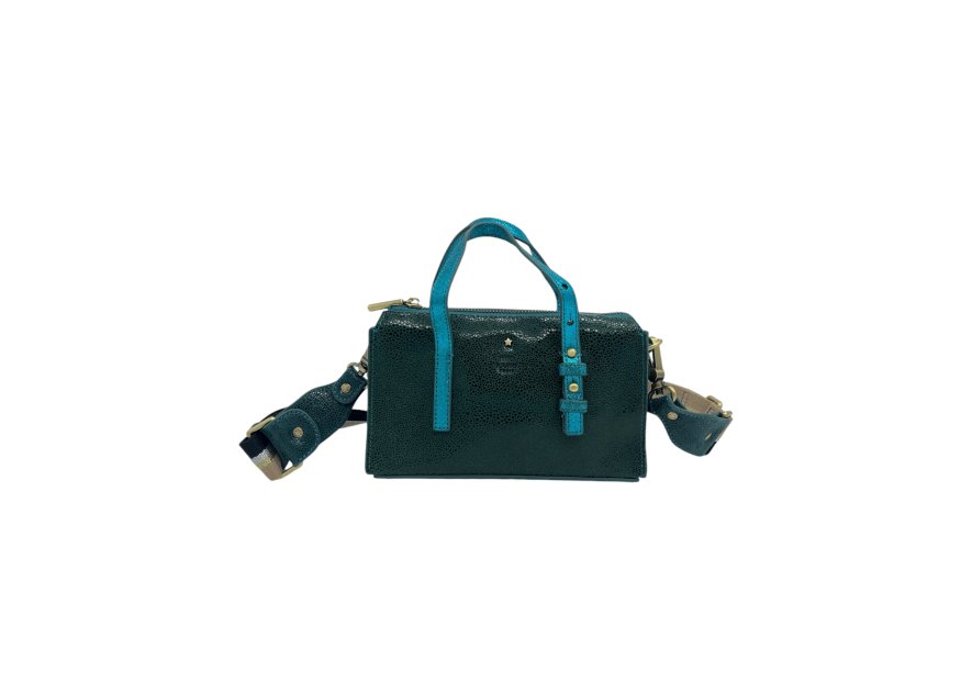 Mila Louise LYA BB - CUIR DE VACHETTE - TURQ sac a main porté travers Sacs à mains