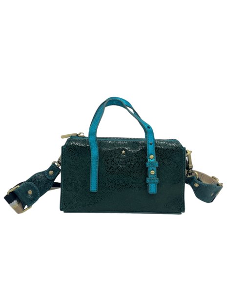 Mila Louise LYA BB - CUIR DE VACHETTE - TURQ sac a main porté travers sacs-a-mains