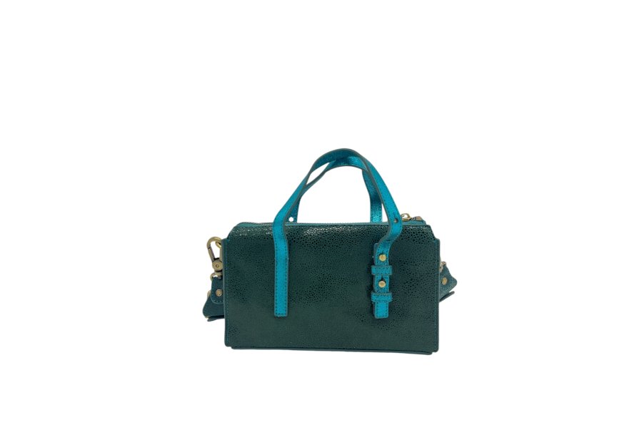 Mila Louise LYA BB - CUIR DE VACHETTE - TURQ sac a main porté travers Sacs à mains