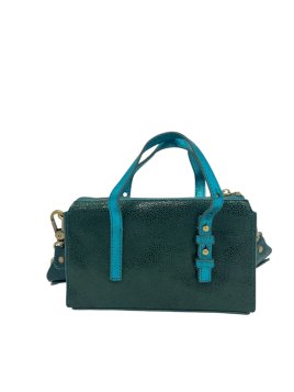 Mila Louise LYA BB - CUIR DE VACHETTE - TURQ sac a main porté travers Sacs à mains