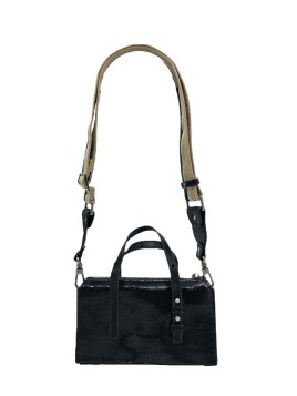 Mila Louise LYA BB - CUIR DE VACHETTE - NOIR sac a main porté travers Sacs à mains