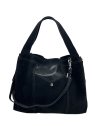 Mila Louise SHELL V - CUIR DE VACHETTE - NOI sac shopping porté épaule sac-a-main-shopping-toile-ou-cuir