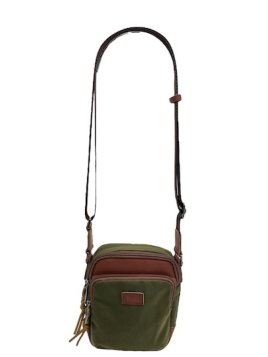 sir edward GAMMA - TOILE/CUIR - KAKI sac homme zip gamma sac h zip