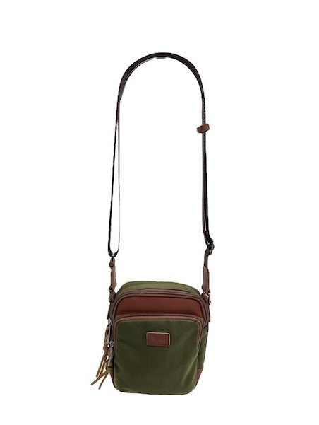 sir edward GAMMA - TOILE/CUIR - KAKI sac homme zip gamma sac h zip