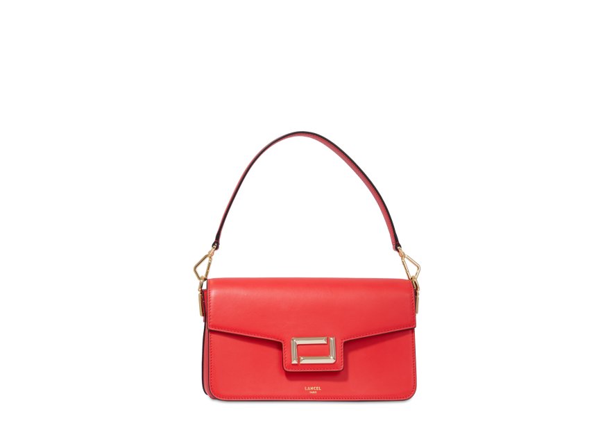 Lancel A13149 - CUIR DE VACHETTE - ROUG sac à rabat m angele Sacs à mains