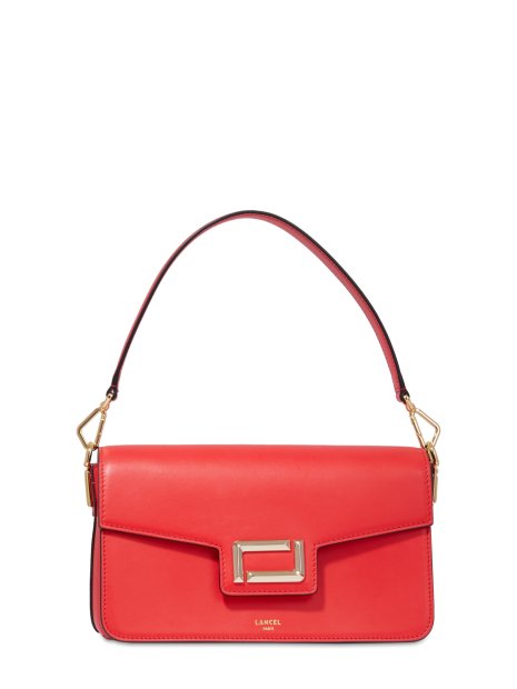 Lancel A13149 - CUIR DE VACHETTE - ROUG sac à rabat m angele sacs-a-mains