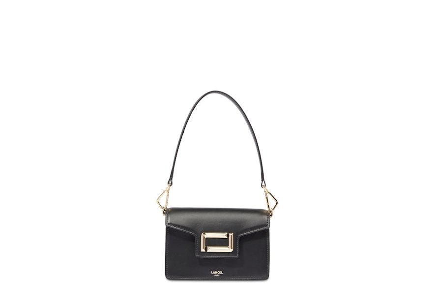 Lancel A13275 - CUIR DE VACHETTE - NOIR sac a rabat mini angele Sacs à mains
