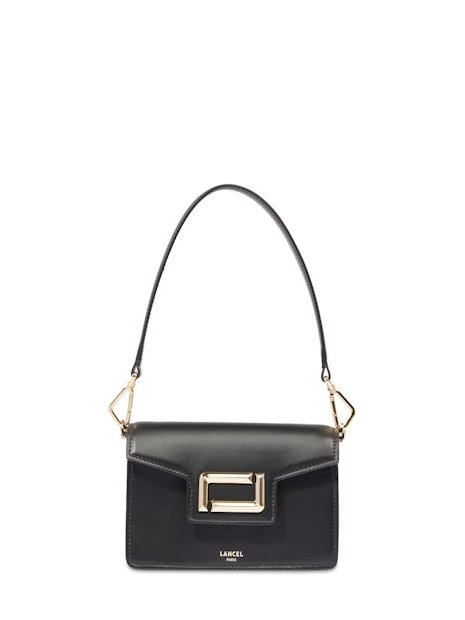 Lancel A13275 - CUIR DE VACHETTE - NOIR sac a rabat mini angele sacs-a-mains