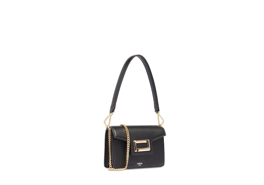 Lancel A13275 - CUIR DE VACHETTE - NOIR sac a rabat mini angele Sacs à mains