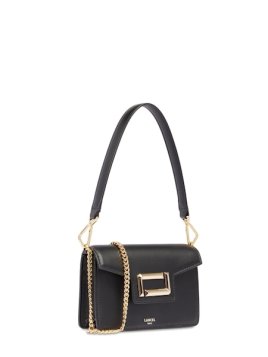 Lancel A13275 - CUIR DE VACHETTE - NOIR sac a rabat mini angele Sacs à mains