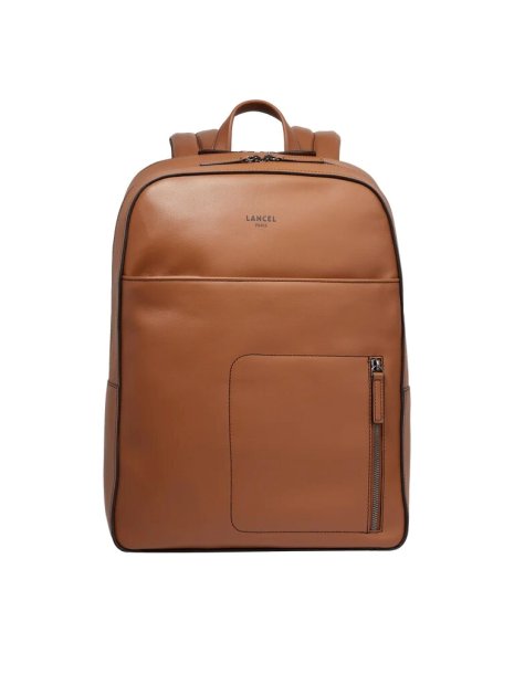 Lancel A12984 - CUIR DE VACHETTE - COGN sac a dos lancel max sac-a-dos