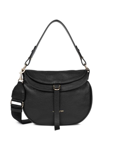 Lancaster 529-100 - CUIR DE VACHETTE - NOI sac besace dune gaia sacs-a-mains