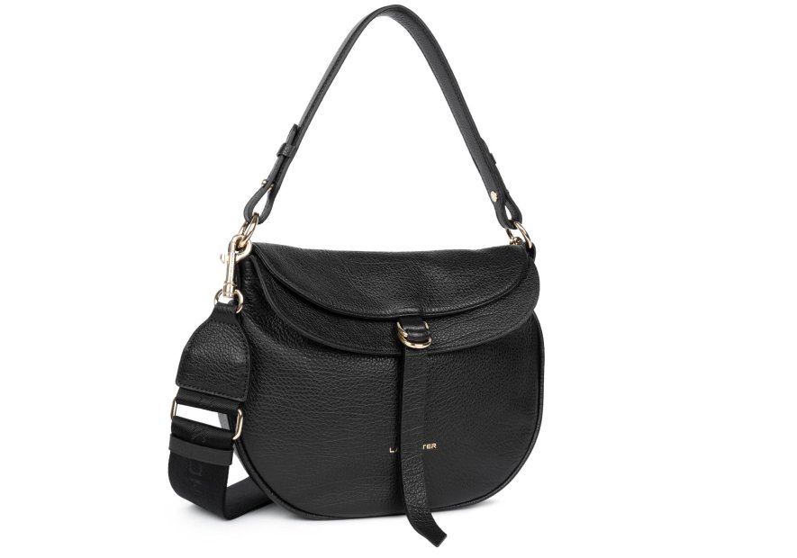 Lancaster 529-100 - CUIR DE VACHETTE - NOI sac besace dune gaia Sacs à mains