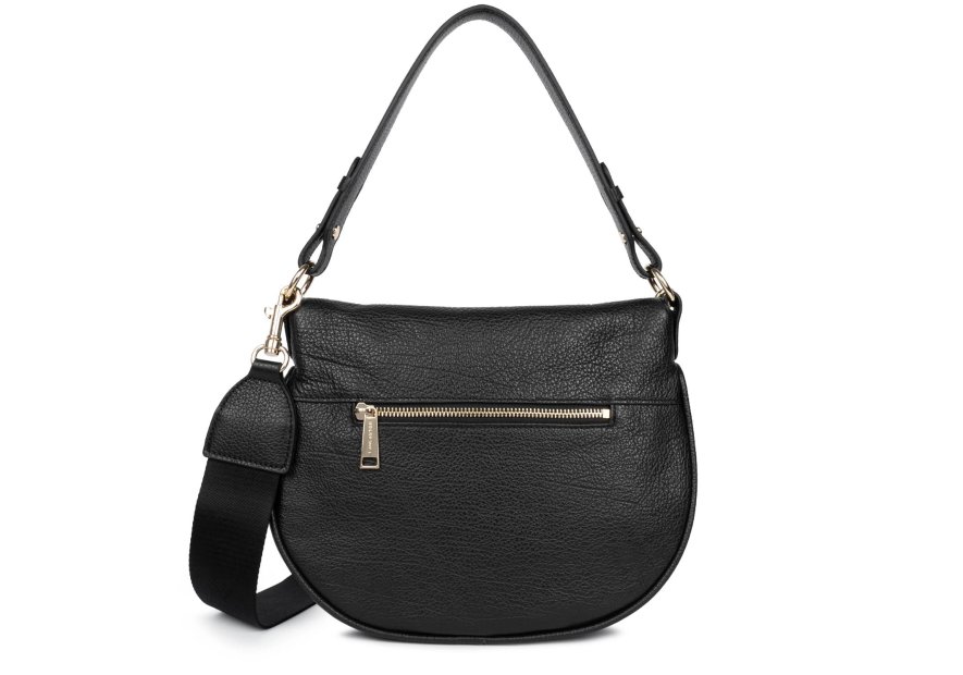 Lancaster 529-100 - CUIR DE VACHETTE - NOI sac besace dune gaia Sacs à mains