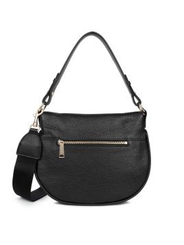 Lancaster 529-100 - CUIR DE VACHETTE - NOI sac besace dune gaia Sacs à mains