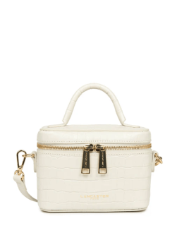 Lancaster 524-101 - CUIR DE VACHETTE FACON petit vanity porté travers Sacs à mains