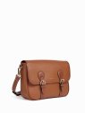 Nat & Nin OXFORD - CUIR DE VACHETTE FINITI sac besace double patte oxfrod sacs-a-mains