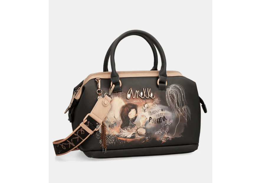 Anekke 39701-123 - POLYURÉTHANE - NOIR sac bowling Sacs à mains