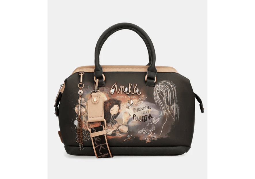 Anekke 39701-123 - POLYURÉTHANE - NOIR sac bowling Sacs à mains