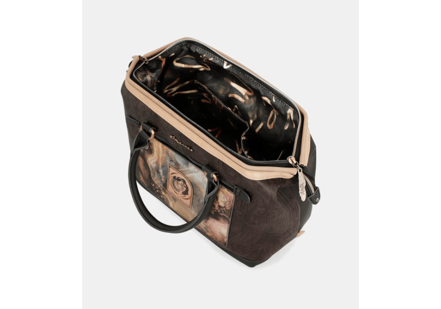 Anekke 39701-123 - POLYURÉTHANE - NOIR sac bowling Sacs à mains