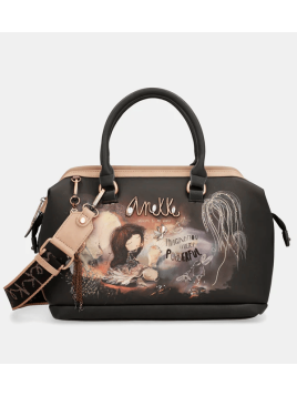 Anekke 39701-123 - POLYURÉTHANE - NOIR sac bowling Sacs à mains