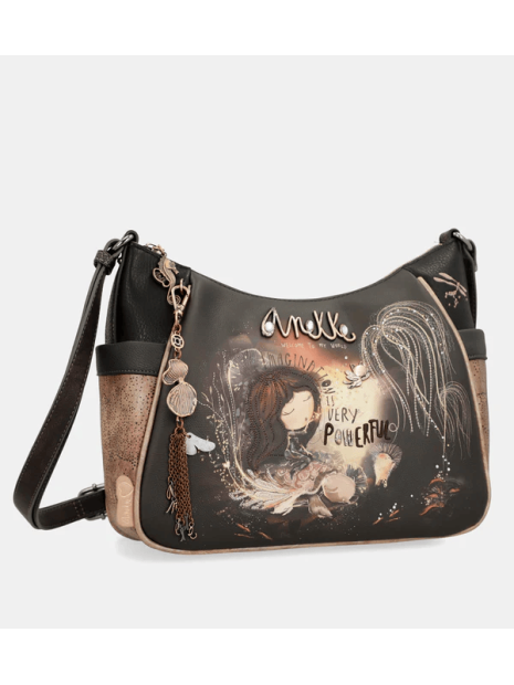 Anekke 39703-002 - POLYURÉTHANE - NOIR sac porté travers sacs-a-mains