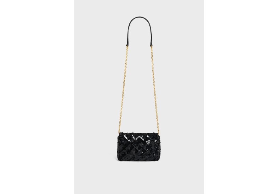 Gerard Darel LE MINI FANY/466 - SEQUIN - NOIR sac rabat s gérard darel le mini fanny Sacs à mains
