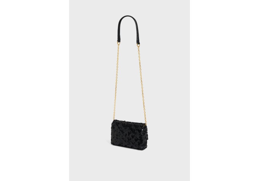 Gerard Darel LE MINI FANY/466 - SEQUIN - NOIR sac rabat s gérard darel le mini fanny Sacs à mains