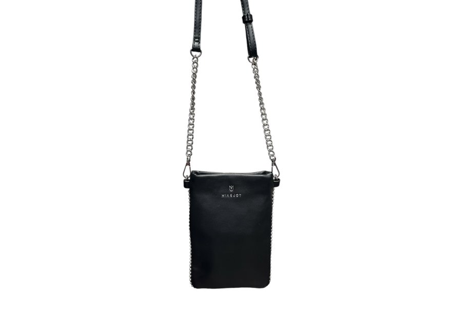 MIA & JOY MJ2055 - POLYURÉTHANE - NOIR pochette téléphone Sacs à mains