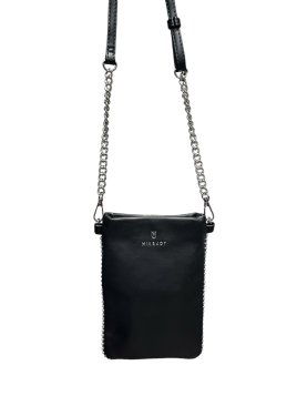 MIA & JOY MJ2055 - POLYURÉTHANE - NOIR pochette téléphone Sacs à mains