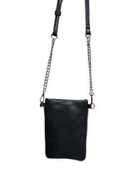 MIA & JOY MJ2055 - POLYURÉTHANE - NOIR pochette téléphone Sacs à mains